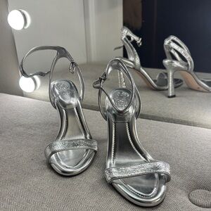 Vince Camuto Silver Strappy Heels